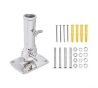 Hosrivae Base per asta portabandiera in acciaio inox 316 con diametro di 25 mm, utilizzata su yacht, barche, banchine e strutture esterne (rondella a molla)