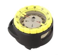 Hosrivae Bussola luminosa in ABS per immersioni subacquee e snorkeling, tubo con quadrante fosforescente, 62 x 58 mm, impermeabile fino a 50 m, compatibile con Aqua (nero)