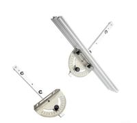 Hosrivae Calibro per troncatrice per lavorazione del legno con righello angolare regolabile, guida e supporto 415 mm, tappo per sega da tavolo, argento (C)