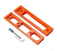 Hosrivae Cerniera 3D per cerniere idrauliche nascoste per porte, maschera di installazione tampone automatica a 90 gradi, modello ispessito con antiscivolo, arancione, 220 x 55 mm