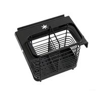 Hosrivae Cesto per bacchette in acciaio, supporto per scarico con fori multipli, organizer per posate a prova di campeggio, escursionismo all'aperto, argento (nero-L)