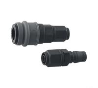 Hosrivae Compressore a connettore rapido autobloccante tipo C, raccordi pneumatici 8/10/12 mm, acciaio e 304, tubo in poliuretano a prova di perdite, irrigazione da giardino, 2 pezzi (SP30+PP30)