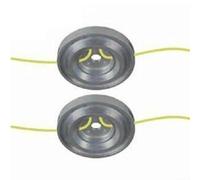Hosrivae Confezione da 2 testine in metallo e plastica per tagliabordi ad albero dritto e piegato, foro centrale da 15 mm, compatibile con linea di taglio da 3,3 mm, include rondelle di riduzione da 8