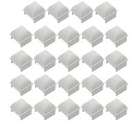 Hosrivae Coperture per recinzioni per piscine fuori terra in PP bianco, adatte a pali quadrati cavi da 3,8 x 3,8 cm, confezione da 6 (compatibili con JW ed Esther Williams) (24 pezzi)