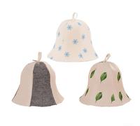 Hosrivae Cuffia da bagno in feltro spesso di grado sauna con tecnologia di aspirazione che supporta l'esposizione al vapore comoda ed efficace (neve blu)