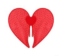Hosrivae da Angelo per cuore per organza Costume per festa da Angelo | Design per cuore e , tessuto per organza leggero, per ideale feste romantiche, colore acceso