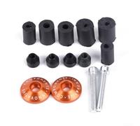 Hosrivae Estremità del manubrio della bicicletta in lega di alluminio, 1 manubrio per MTB e ciclismo su strada, antiscivolo a vite, colore nero (arancione)