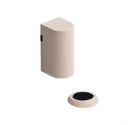 Hosrivae Fermaporta antivento per casa, invisibile perforazione - ventosa anti-collisione da pavimento, in lega di zinco, porta meccanica per camera da letto, bagno, cucina (bianco)