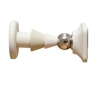 Hosrivae Fermaporta magnetico in silicone, silenzioso, anti-collisione, con ventosa, montaggio a parete, per porte interne, trasparente e lavabile (bianco)