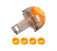 Hosrivae Giunto di scarico a tre vie in ABS, per lavatrice, cucina e bagno, lavanderia, con 4 anelli in gomma (90 x 128 x 85 mm, arancione)