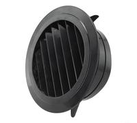Hosrivae Griglia di ventilazione rotonda per montaggio a parete o a soffitto, diffusore d'aria in ABS nero con flusso d'aria efficiente e pannello rimovibile per la pulizia, 100 mm (150 mm)