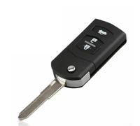 Hosrivae Guscio per chiave auto a 3 tasti con lama vergine 2, 3, 5, 6, CX-7, CX-9, MPV, -8 & -5 Miata (modelli 2004-2015), solo alloggiamento di ricambio, senza componenti elettronici