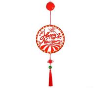 Hosrivae Happy New Year - Lampada a LED a sospensione, con ganci, impermeabile IP44, per interni ed esterni, decorazione da parete o display (rosso)