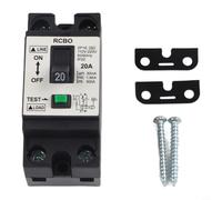 Hosrivae Interruttore di corrente residuo NT50 2P RCCB 20A 30mA, interruttore compatto per perdite su guida DIN, per casa, cucina, bagno, sicurezza elettrica