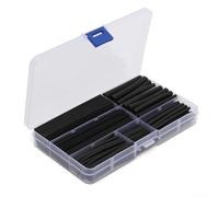 Hosrivae Kit assortito di tubi termorestringenti neri (150 pezzi) - manicotti in poliolefina per cavi elettrici automobilistici, ignifugo, da -55 °C a +125 °C, ID 2,0-13,0 mm