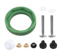 Hosrivae Kit di accoppiamento per serbatoio WC con rondelle verdi e bianche da 7,6 cm, anelli di bloccaggio neri, dadi esagonali e bulloni conici, compatibile con valvola di scarico standard AS738756