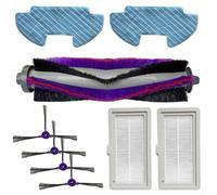 Hosrivae Kit di ricambio per spazzola principale, spazzole laterali e panni per mocio, per aspirapolvere Samsung Powerbot-E VR05R5050WK, include 1 spazzola a rullo, 4 spazzole laterali, 2 panni