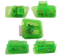 Hosrivae Kit interruttore moto - 5 pezzi dimmer faro, indicatori di direzione e pulsante di avviamento, costruzione in plastica e rame, aftermarket (verde)