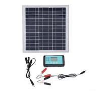 Hosrivae Kit pannello solare da 200 W con controller da 10 A, doppio 100 W portatile solare per camper, barca, camper, moduli policristallini ad alta efficienza, impermeabile IP67 (1 pezzo)