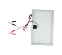 Hosrivae Kit pannello solare monocristallino portatile da 15 W 12 V con clip, IP65 resistente alle intemperie, per campeggio, camper, barche e uso off-grid