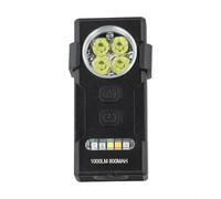 Hosrivae Lampada frontale a LED ricaricabile, 2000 lumen, con base magnetica, luce da lavoro impermeabile USB-C, 10 modalità, lampada portatile a clip, per campeggio, escursionismo, riparazione