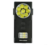 Hosrivae Lampada frontale a LED ricaricabile, 2000 lumen, con base magnetica, luce da lavoro impermeabile USB-C, 10 modalità, lampada portatile a clip, per campeggio, escursionismo, riparazione