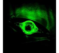 Hosrivae Lampada LED per esche da pesca in acque profonde - Faretto girevole a 4 colori (bianco/blu/rosso/verde), 55 x 20 x 9 mm, in metallo e plastica, 9,3 g (verde)