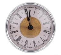 Hosrivae Movimento al quarzo da 80 mm con numeri romani e arabi, finiture in oro o argento, per riparazione e sostituzione di orologi fai da te (argento A)