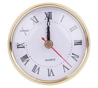 Hosrivae Movimento al quarzo da 80 mm con numeri romani e arabi, finiture in oro o argento, per riparazione e sostituzione orologi fai da te (oro B)