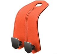 Hosrivae Organizer per schienale sedile auto con doppi ganci e telefono - Gancio per auto con finitura in pelle scamosciata, per auto, SUV e camion, telaio in lega di zinco, 17 x 7,7 x 6,6 cm