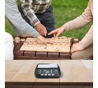 Hosrivae Orologio digitale a scacchi 3 in 1 con modalità bonus e ritardo, timer portatile di scacchi ABS per giocare a tornei, 140 × 88 × 45 mm, 105 g, richiede 2 × AA Batte(B)