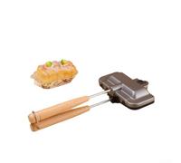 Hosrivae Panini con lato laterale, in lega di alluminio antiaderente, per panini e formaggio grigliato, manico per mantenere il fresco, pentole grigie o nere per uso domestico (alluminio)