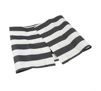 Hosrivae Panno di ricambio per sdraio da spiaggia in poliestere, 120 x 45 cm, resistente e rapido, per sedie da esterno, nero e bianco (1 pezzo)