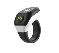 Hosrivae Per Tasbih per anello, digitale per contatore Zikr con display da 0,42 pollici, dimensioni regolabili 18-22 mm, standby 30 giorni per preghiere quotidiane musulmane (bianco)