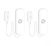 Hosrivae Per Tuya Smart Water Leak Detector, WiFi per sensore di immersione, confezione da 2 91 × 38 × 22 mm APP allarme temporizzazione nessuna installazione per cucina bagno protezione dalle