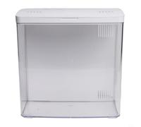 Hosrivae Piccolo kit per acquario da tavolo per pesci Betta e gamberetti con LED, sistema di filtraggio a 3 strati, sommergibile silenzioso, acquario in acrilico (20 x 20 x 14 (bianco)