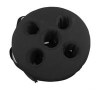 Hosrivae Portabevande galleggiante a 5 fori, portatile, in schiuma, per piscina, spiaggia, lago e spa, colore: nero