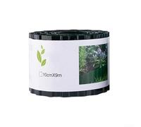 Hosrivae Recinzione da giardino verde 9 m, in PET resistente alle intemperie, bordo aiuole per aiuole, installazione senza attrezzi, 3 opzioni di altezza per giardino (10 cm x 9 m)
