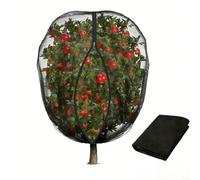 Hosrivae Rete traspirante nera per alberi da frutto, con cerniera e coulisse, resistente, per piante da giardino contro uccelli, scoiattoli, cervi e insetti, 2 x 2,4 m