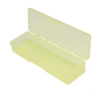 Hosrivae Scatola portaoggetti rettangolare per nail art, organizer in plastica per unghie, strass e strumenti, compatta, 18,8 x 5,8 x 3 cm, per saloni e uso domestico (giallo)