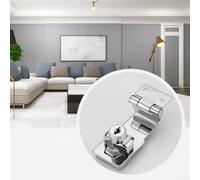 Hosrivae Serratura per cassetti con chiave, angolo di rotazione a 90°, per armadi e cassetti con apertura verso l'interno, struttura in ferro, finitura argento, dimensioni 6,3/9,5 cm, confezione da 1