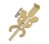 Hosrivae Serratura portatile per viaggi e sicurezza domestica, fermaporta in acciaio inox con design a farfalla, chiusura antifurto per vivere da soli, compatibile con porte di hotel, nero (oro)