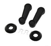 Hosrivae Set di 2 maniglie di ricambio per portiera auto, colore nero, manuale per alzacristalli per la maggior parte dei veicoli con meccanismo standard per porta interna