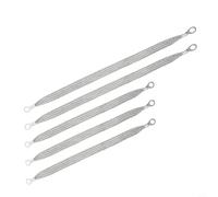 Hosrivae Set di 5 cinghie di messa a terra per auto, con cavo di messa a terra in rame puro, per auto, camion, 3 x 10 e 2 x 13 (larghezza 1/2), argento