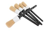 Hosrivae Set di 5 spazzole per pulizia auto, con setole di cinghiale, per pulizia auto, ruote, griglie, prese d'aria, portabicchieri, interni in pelle e spazi ristretti, compatibile con Regno Unito