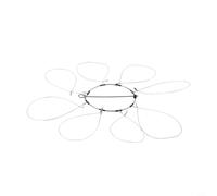 Hosrivae Set di attrezzi per rullante per granchi in acciaio inossidabile con chiusure regolabili per le gambe, 6 anelli o 8 per anello, trappola da pesca riutilizzabile per fiumi e spiagge fangose