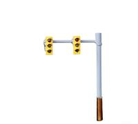 Hosrivae Set di segnali luminosi a LED in scala HO per modellismo ferroviario, 2 pezzi, attraversamento pedonale con lampade rosse, gialle, verdi, con resistenze per funzionamento a 12 V/16 V CC