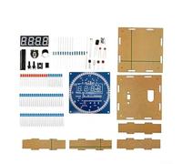 Hosrivae Set di timer elettronico per fai da te, orologio per pratica di saldatura per studenti, custodia digitale per display Plus avendo trasparente (blu)