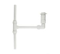 Hosrivae Spruzzatore a cascata variabile per piscine interrate a doppio spruzzo in PVC con tubo centrale regolabile in altezza, 40 x 39 cm, bianco
