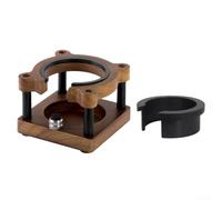 Hosrivae Stazione di pressino per caffè espresso in legno da 51 mm e 58 mm, base di pressatura del caffè in noce con supporto regolabile in altezza e piedini antiscivolo (/)